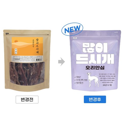 강아지의 맛과 건강을 만족시키는 오리안심 많이드시개