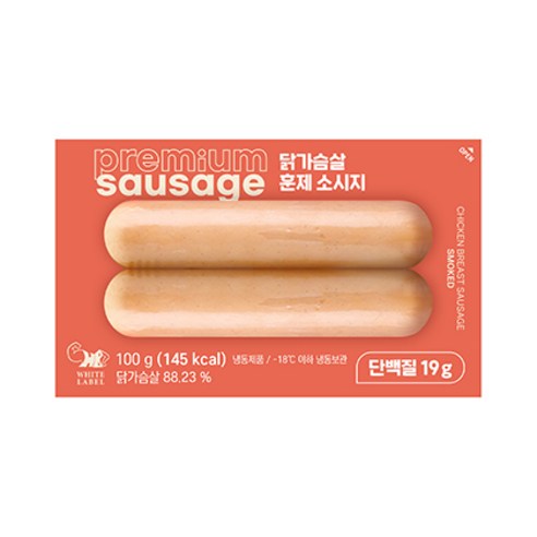 헬스앤뷰티 닭가슴살 소시지 11+11+3 (총 25팩) 훈제, 100g, 25개