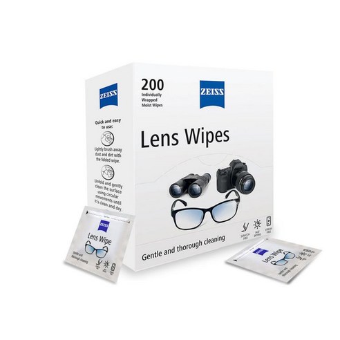 ZEISS 자이스 렌즈 클리너 와이프 카메라렌즈세척 및 안경닦이 1박스(100매), 1개