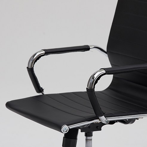 16피스 미드센츄리 디자인 체어 컴퓨터의자, 블랙