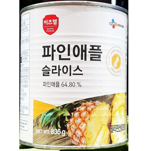 [무료배송]파인애플 캔 슬라이스 836g/식당용/업소/옥수수콘/닭가슴살/참치 100g/복숭아병조림, 1개, 836g