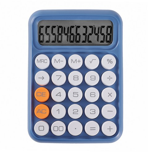 틱틱붐 레트로 사무용 기계식 파스텔 컬러 계산기, 딥블루