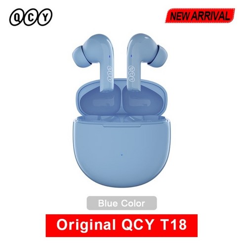 qcy t18 무선 이어폰 tws 블루투스 5.2 이어폰 qcc3050 aptx 음성, 분홍색