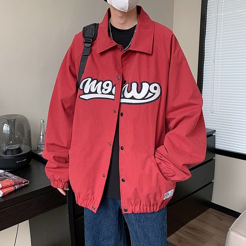 야구 유니폼 남자 Ins 홍콩 스타일 느슨한 패션 브랜드 재킷 봄과 가을 한국 스타일 유행 미국 자켓