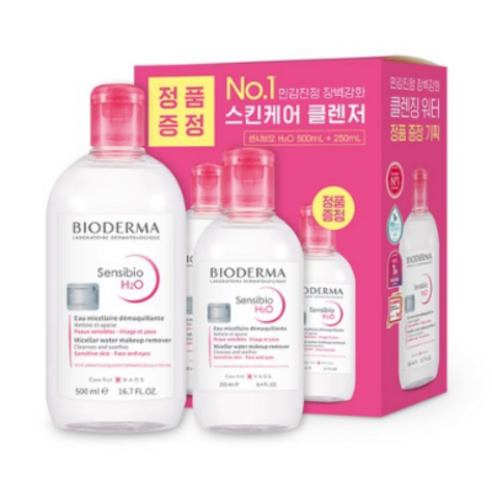 바이오더마 센시비오 H20 민감용 500ml + 250ml, 2개