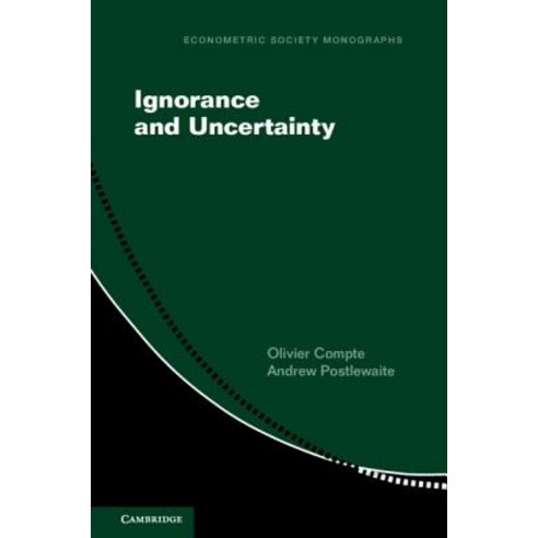 (영문도서) Ignorance and Uncertainty Hardcover, Cambridge University Press, English, 9781108422024