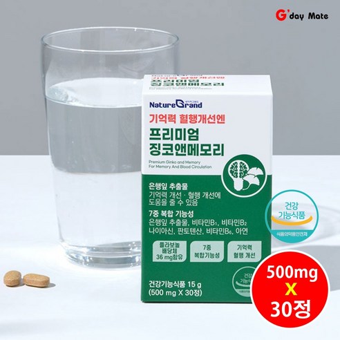기억력 혈행개선 은행잎 추출물 혈액순환도움 징코앤메모리 50mg [그다이마잇] - 영양제 | 쿠팡