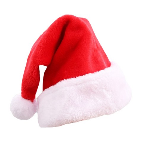 크리스마스 모자 산타 모자 크리스마스 남녀 성인 봉 제 어린이 머리 장식 파티 선물 장식, 짧은 모직 성인 크리스마스 모자