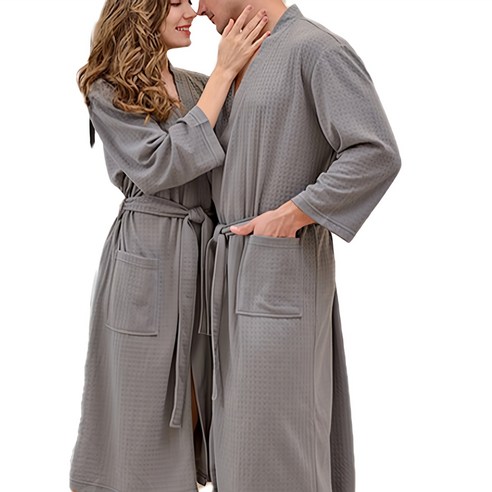 씻고 나와서 느끼는 5분의 자유! 허밍홈즈 와플 샤워가운으로 완성하세요 남자가운