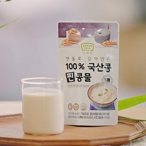 eTV [맷돌콩물] 아름뜰 맷돌로 갈아만든 100% 국산콩 찐콩물 20개 (1박스), 190ml