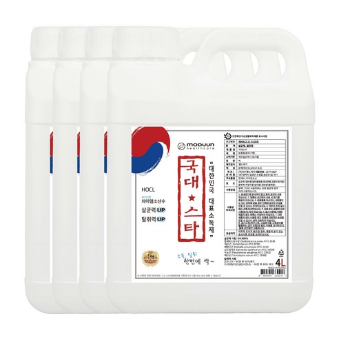 국대스타 살균소독제 리필용, 4L, 4개