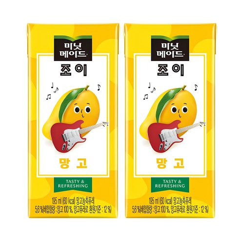 미닛메이드 조이 망고 195ml, 12개