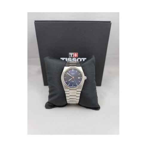 Tissot 티쏘 PRX 35mm 블루 다이얼 스틸 남녀공용 시계 T1372101104100 30356