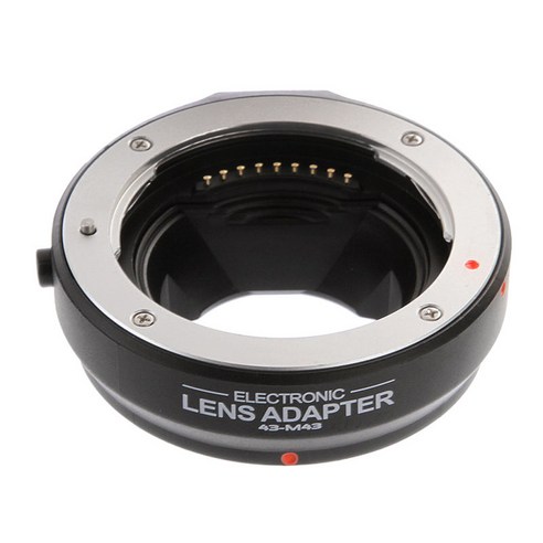 Micro 4/3 장착 카메라용 4/3 렌즈용 자동 초점 렌즈용 어댑터, 6x6x3.5cm, 블랙, 플라스틱