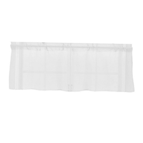 Valances 막대 포켓 장식 액세서리 폴리 에스터 휘장 빛 필터링 커튼 룸 발코니 용 짧은 커튼 욕실 거실, 하얀, {"수건소재":"폴리에스터"}