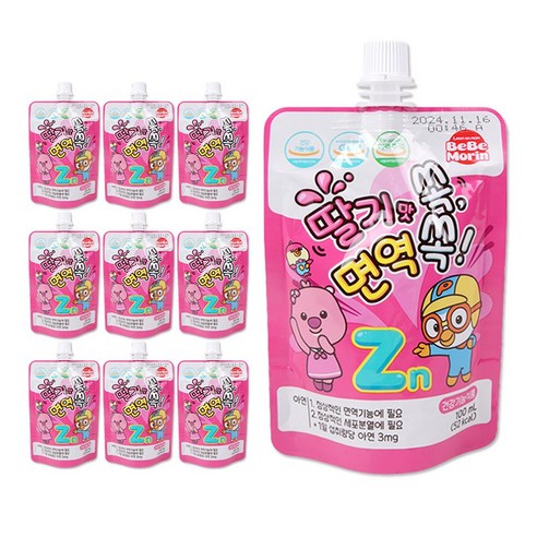 뽀로로 면역 쏙 음료, 1L, 1개, 딸기