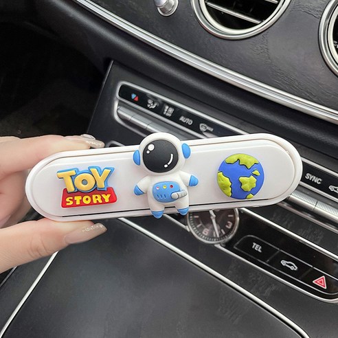 자동차 임시 주차 번호판 귀엽다, 1 건, 우주인 지구 toy-화이트카드
