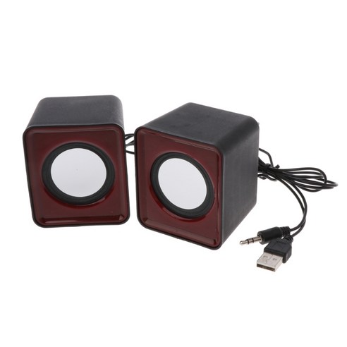 유선 미니 스피커 USB 2.0 노트북 PC mp3 멀티미디어 스피커 임의 색상, 검은 색