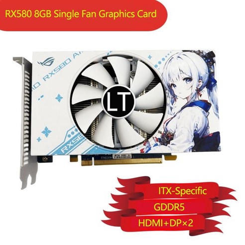 그래픽카드 4090 그래픽카드1060 중고 2023 라데온 RX580 8G GDDR5 ITX PCI Express x16 2 x DP HDMI 그래픽 카드, 3.Gundam Mecha