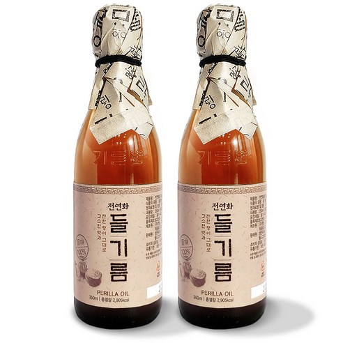 시장쏙 전연화 들기름 350ml 2개입, 2개