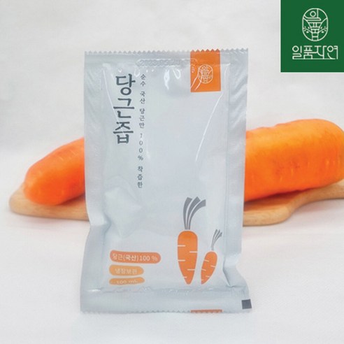 일품자연 당근즙 100ml x 30포 당근효능 착즙, 30개 토마토 주스 효능