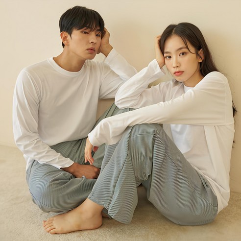 꿀잠 보장! 답답함 없이 편안한 숙면을 위한 선택, 도씨 파자마 커플잠옷바지