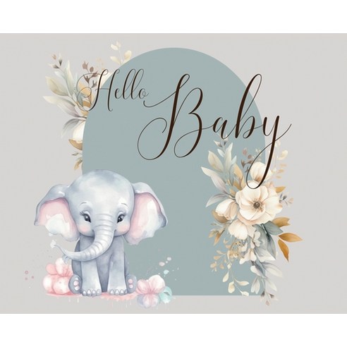 (영문도서) Hello Baby Baby Shower Guest Book (landscape) Hardcover, Lulu and Bell, English, 9781839903816