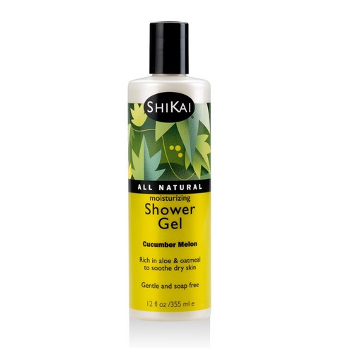 시카이 올 내추럴 모이스처라이징 샤워 젤, Cucumber Melon, 355ml