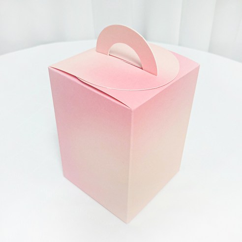 박시스트 손잡이 답례품 상자 2호, 50개, 레드