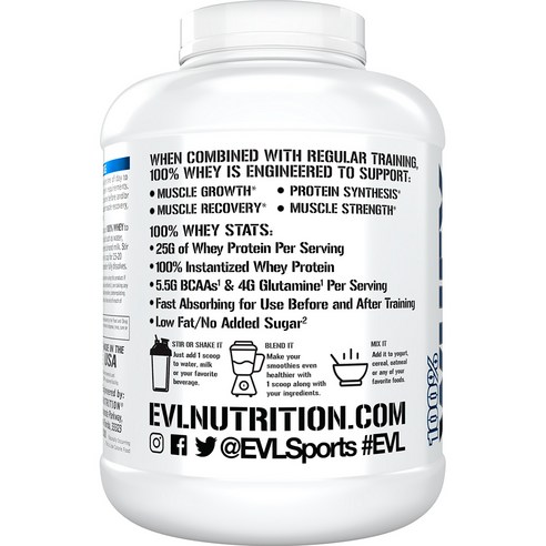 분리 유청 단백질 파우더를 함유한 고품질의 EVLUTIONNUTRITION 웨이 프로틴