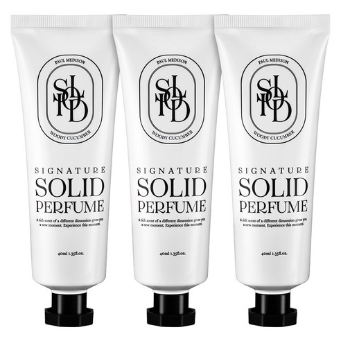 폴메디슨 저자극 고체향수 시그니처 솔리드 퍼퓸 우디큐컴버 40ml 3개