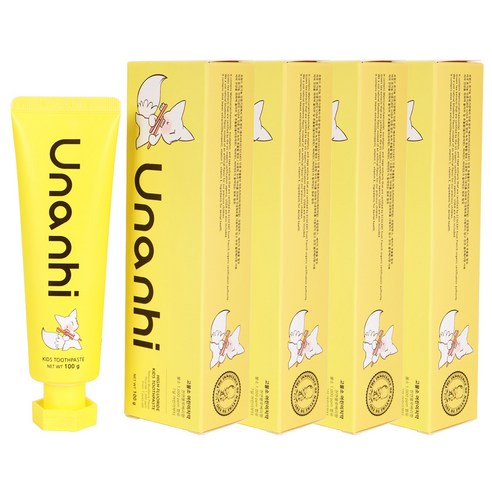 유난히 또바기 고불소 어린이 치약 블루베리향, 4개, 100g