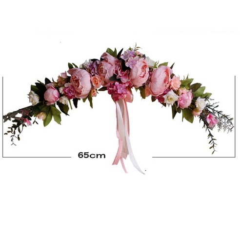 FREELIFE 벽장식소품세투 소품꽃 모란 YA-409, A rose pink 65cm-350