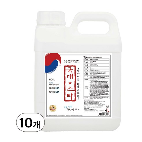 국대스타 살균소독제, 4L, 10개