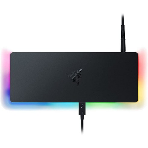 Razer 썬더볼트 4 Chroma 도킹 스테이션 UHS-II SD, 상품선택, Classic Black with RGB Lightin