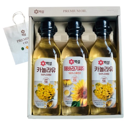 백설 식용유 선물세트 14호 카놀라유 유채유 해바라기씨유 추석 설 선물, 1, 상세페이지 참조 백설프리미엄카놀라유세트 Best Top5 백설 식용유 선물세트 14호 카놀라유 유채유 해바라기씨유 추석 설 선물, 1, 상세페이지 참조 백설프리미엄카놀라유세트 Best Top5