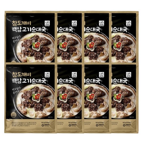 참도깨비 백암 고기순대국 640g 국내산 토종고기순대와 국내산 고기 가득