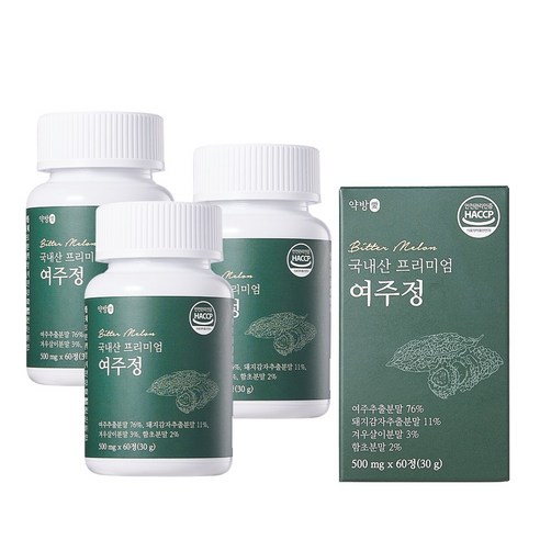 한국산 프리미엄 여주정 돼지감자 인슐린 겨우살이 다시마 함초 추출, 60정, 3박스 
비타민/미네랄