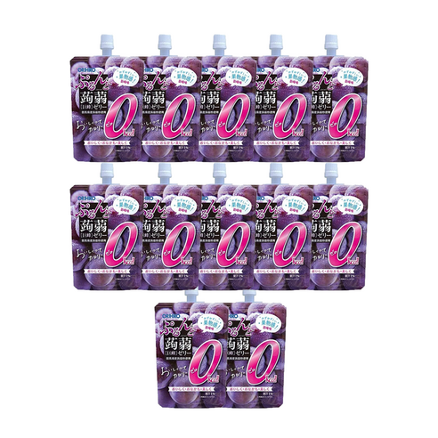 오리히로 곤약젤리 스탠딩 포도 0칼로리 x 6개, 130g – 한국어버전