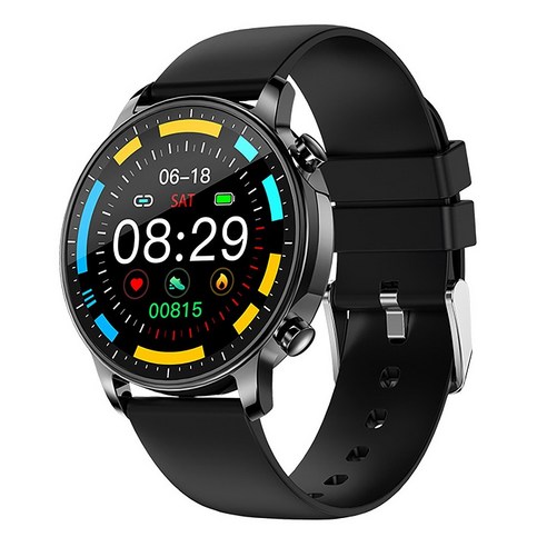 AFBEST V23 스마트 시계 IP67 방수 풀 프레스 피트니스 트래커 IOS Android 용 여성 Smartwatch, 검정, 블루투스