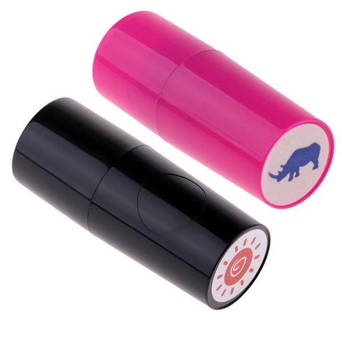 YSSHOP 2 조각 Colorfast 오래 견딘 골프 공 Stamper 감적, 설명, 태양과 코뿔소