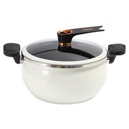 Tiger Pavilion 세라믹 법랑 주철 마이크로 압력솥, 1개, 화이트, 7L
