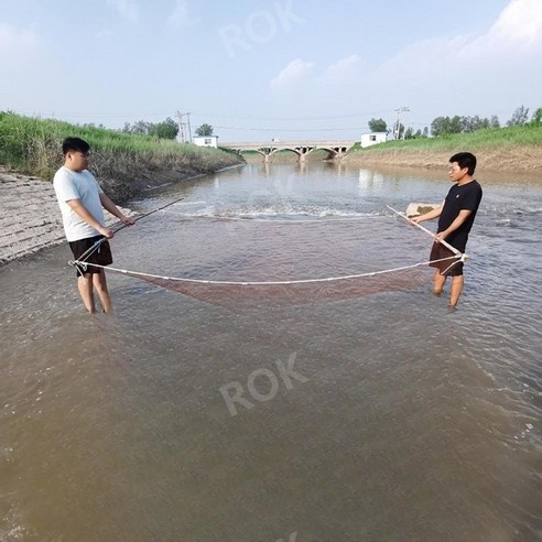 계곡 대형 족대 그물만 해루질뜰채 낚시 민물 바다, 폭 4미터 높이 1.7미터
