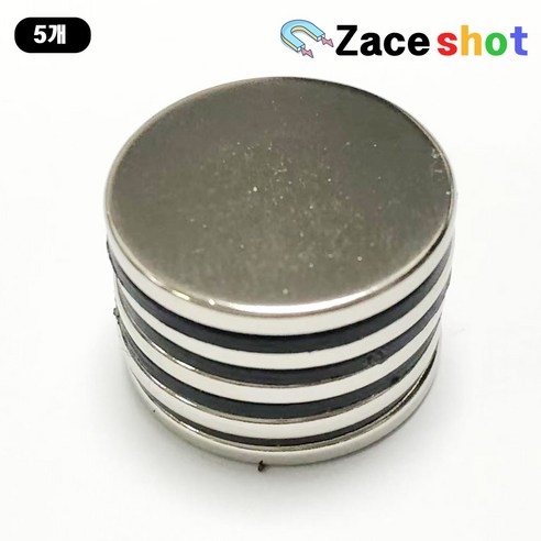 ND 지름 20mm x 두께 2mm 네오디움 원형자석 [제이스샷], D20*2T, 5개