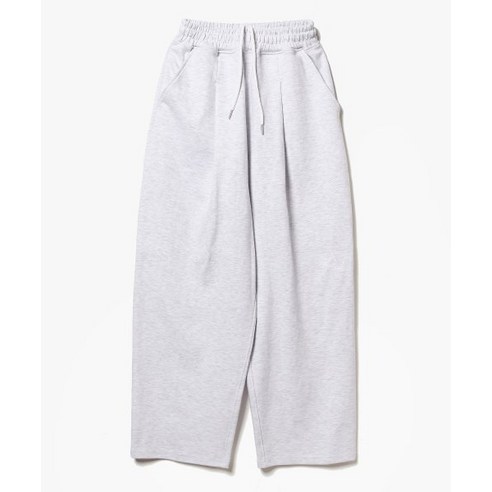 [시즌특가] 제로 Deep One Tuck Sweat Pants [White Grey]