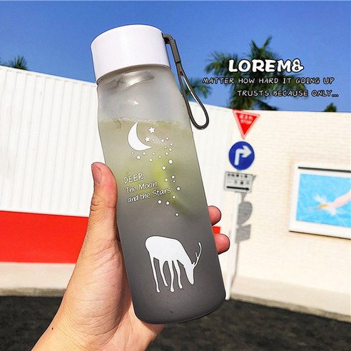 [XIG] 뜨거운 판매 스포츠 물병 780ML 야외 여행 하이킹 휴대용 누수 방지 음료 용기 플라스틱 물병 드롭, 560ml grey