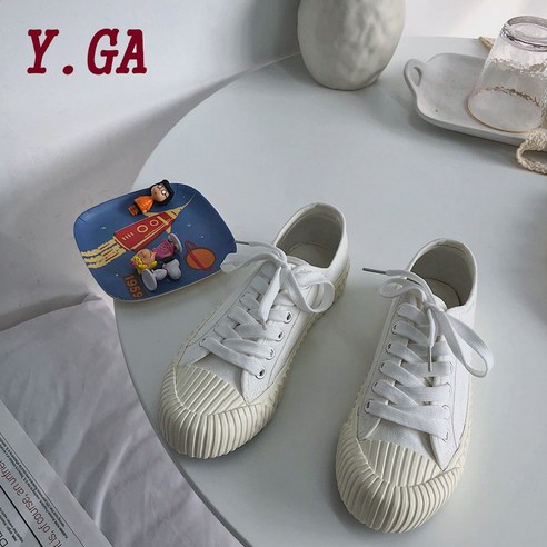 Y.GA 2023 봄 핫한신상 학생 캔버스화 여자패션스니커즈 여성운동화 여자캐주얼신발 여자패션운동화 빈티지 캔버스화