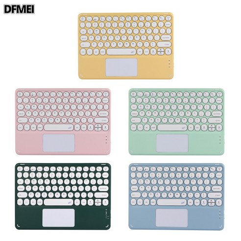 DFMEI 아이패드 에어4 블루투스 키보드 10.2인치 8세대 애플 2021 마그네틱 터치 키보드 가죽 커버 프로 커버 적용, 도트 터치 싱글 키보드 (컬러 선택), 포아이패드 2019(10.2인치)