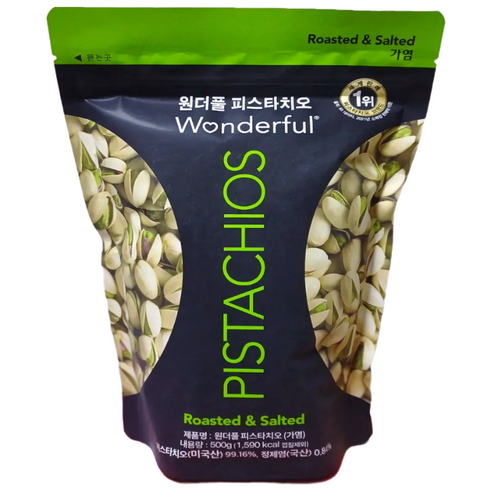 원더풀 피스타치오 가염, 500g, 1개