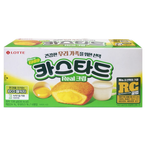 롯데카스타드 오리지널, 138g, 12개